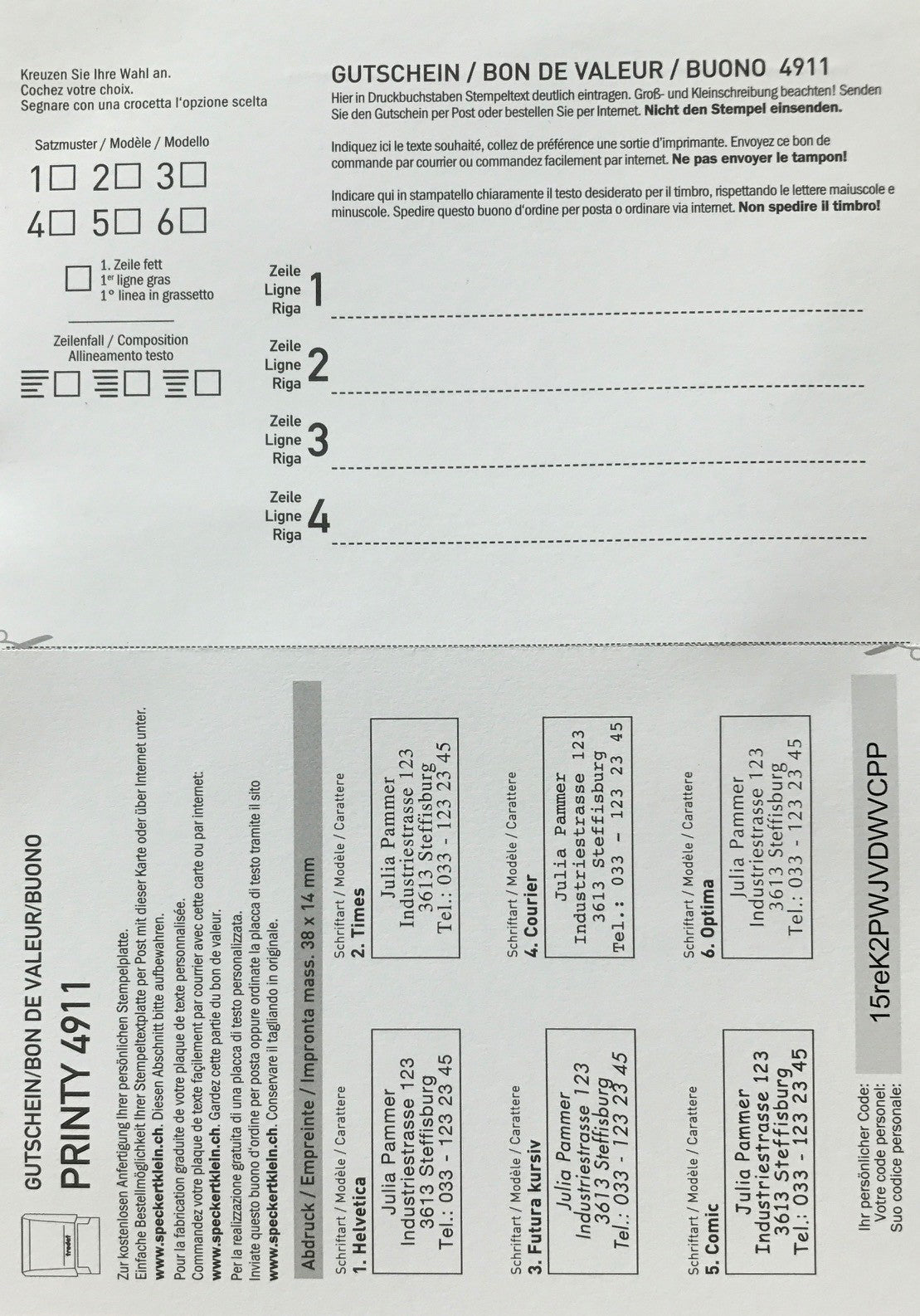 Trodat TP114991 – Ersatzkissen – für Printy 4911S