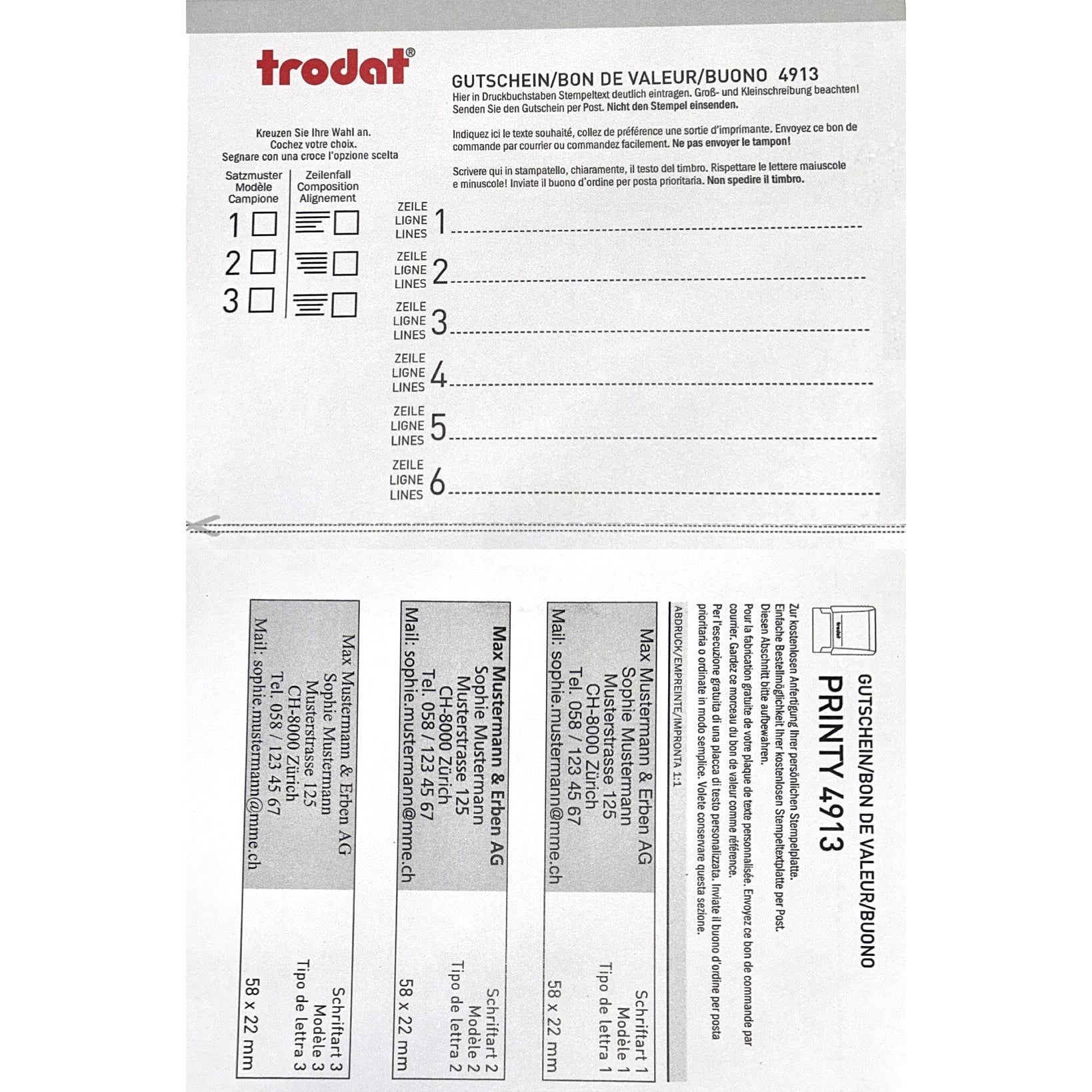 Trodat TP114993 – Ersatzkissen – für Printy 4913S