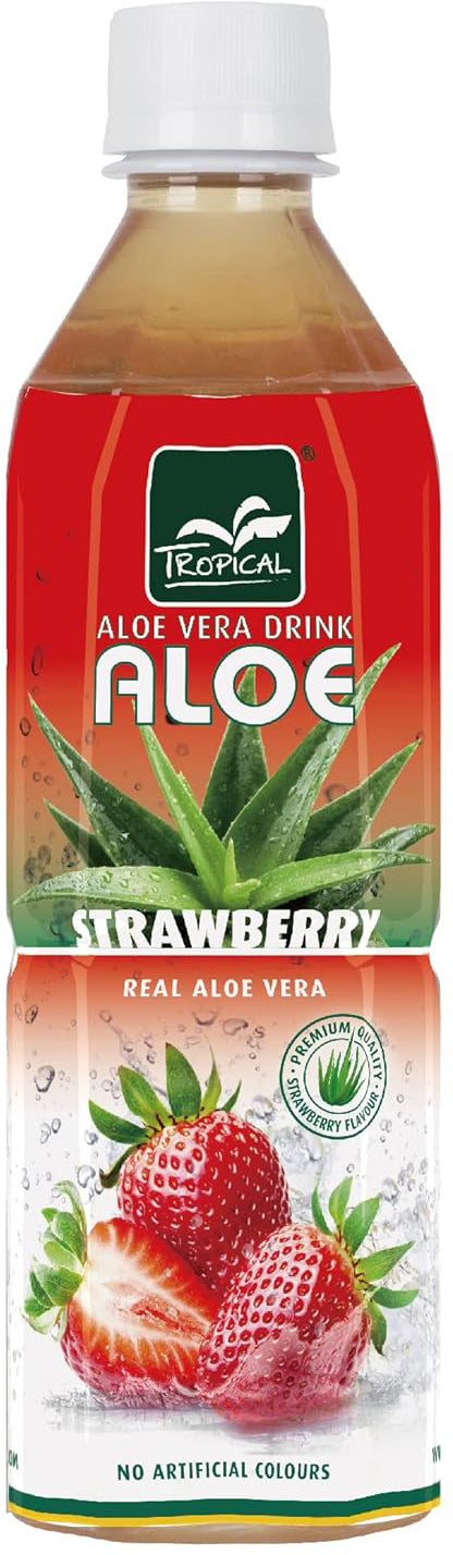 Tropical Limonade Aloe Vera & Erdbeere, mit Aloe-Vera-Stückchen – 20 × 5 dl