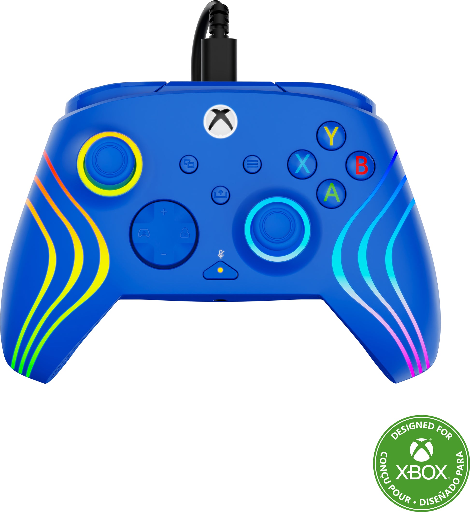 Turtle Beach Afterglow Wave – Gamepad – USB (kabelgebunden), RGB, für Xbox Series X/S, Xbox One & PC, Blau