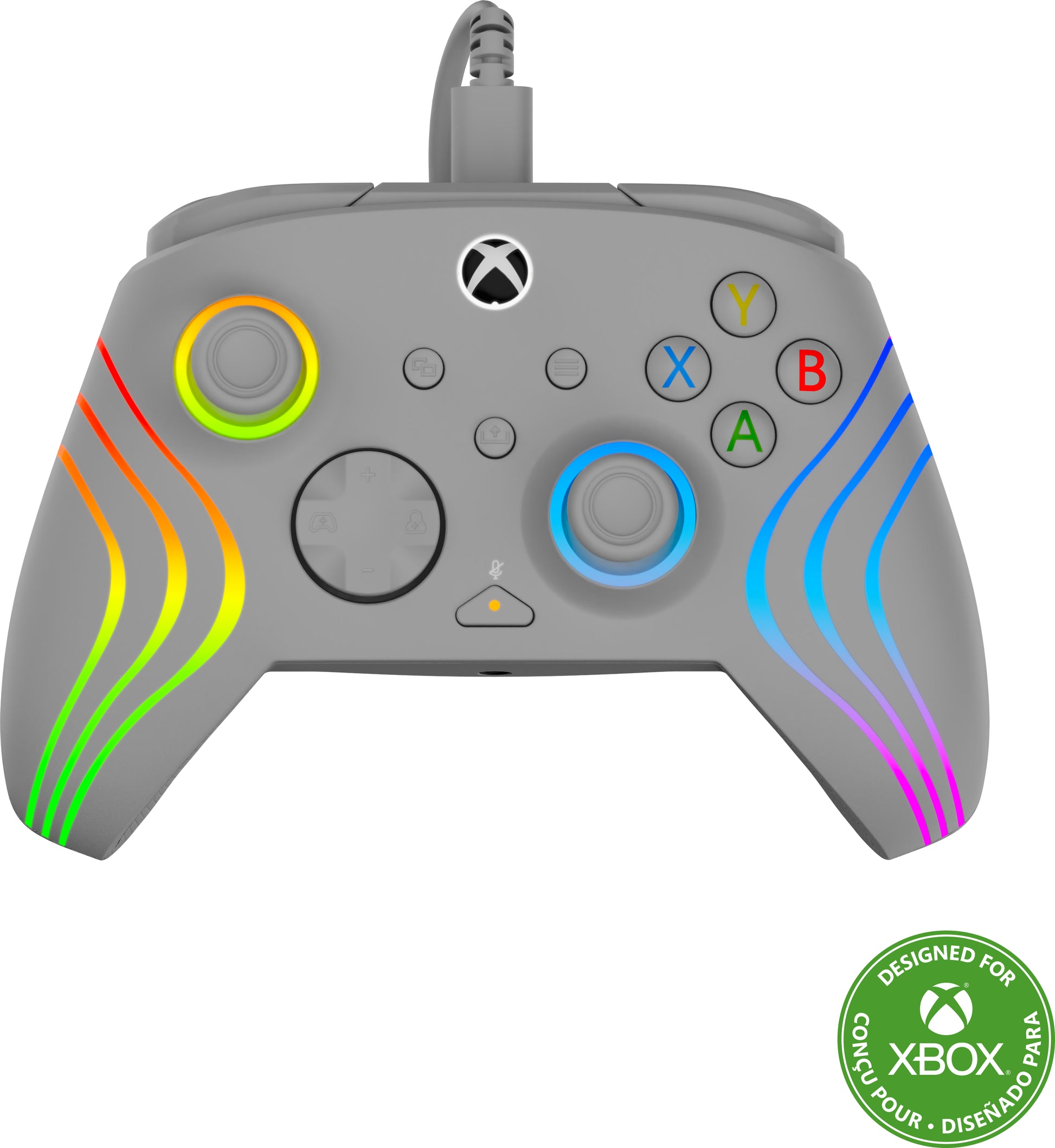 Turtle Beach Afterglow Wave – Gamepad – USB (USB-C), RGB, Hall-Effekt-Trigger – für Xbox & PC, Grau