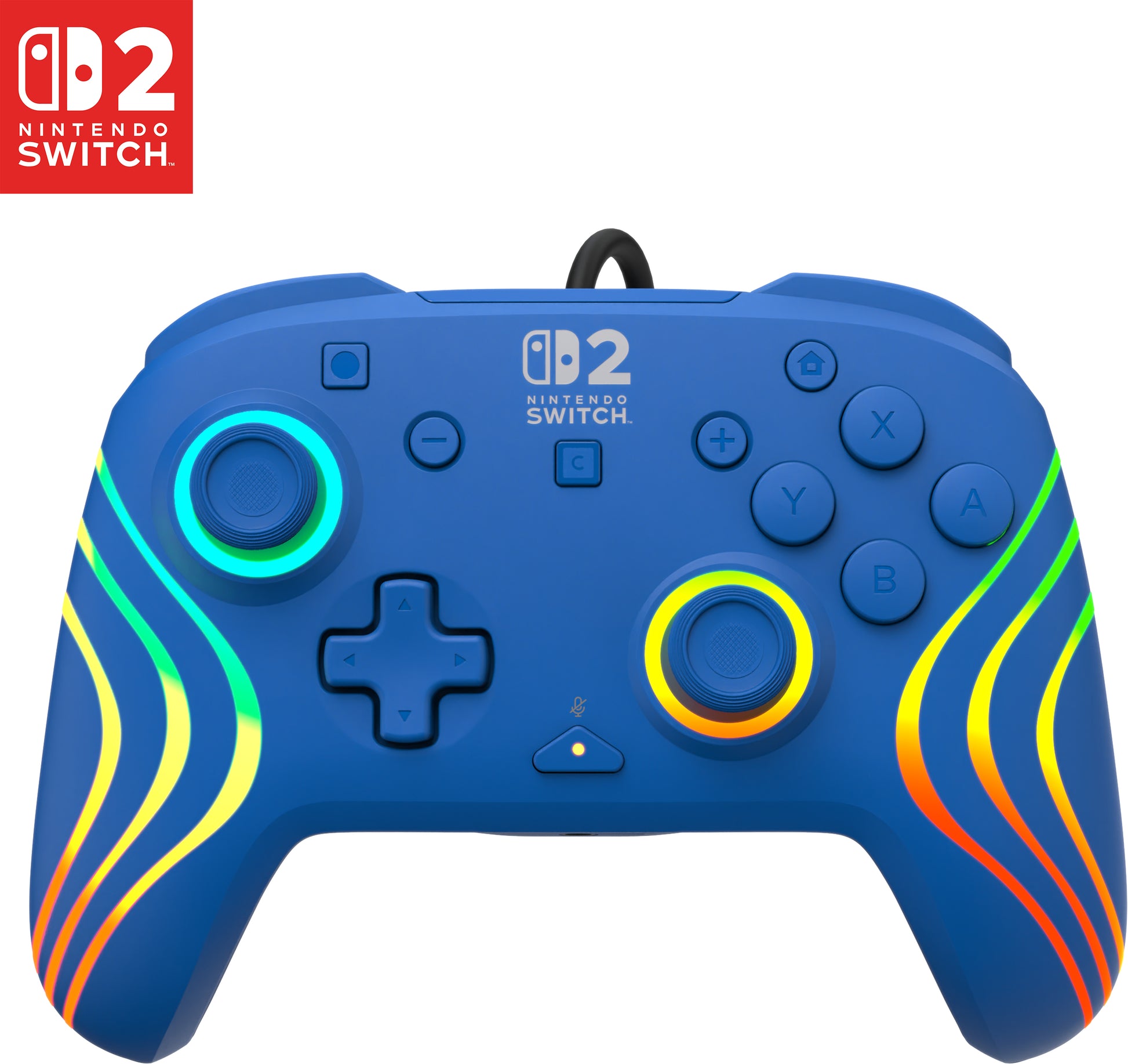 Turtle Beach Afterglow Wave – Gamepad – USB (kabelgebunden, USB-C), RGB – für Nintendo Switch-Konsolen, Blau