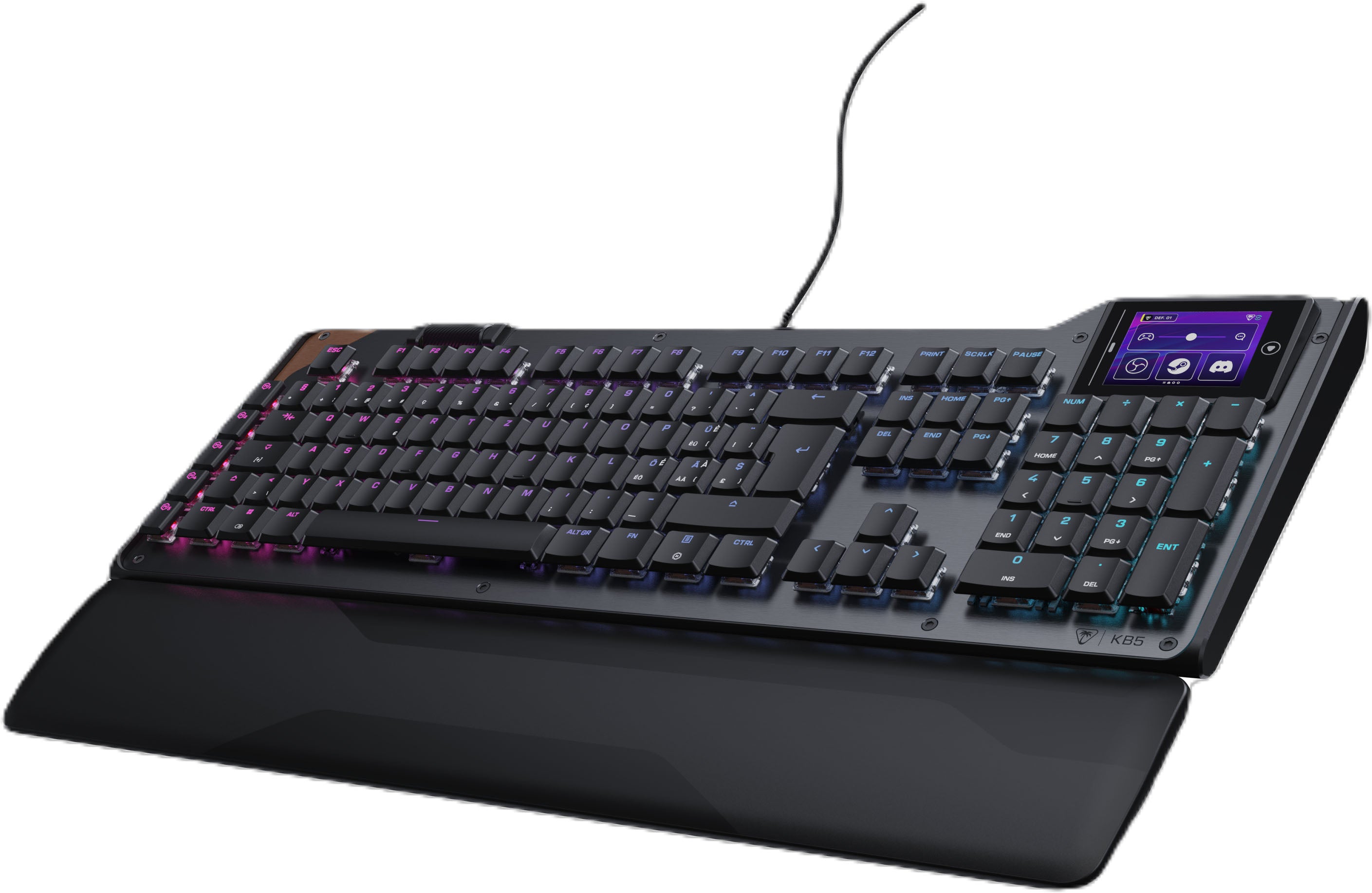 Turtle Beach Command Series KB5 – Gaming-Tastatur – Mechanisch, RGB – Kabelgebunden – QWERTZ (CH) – Schwarz