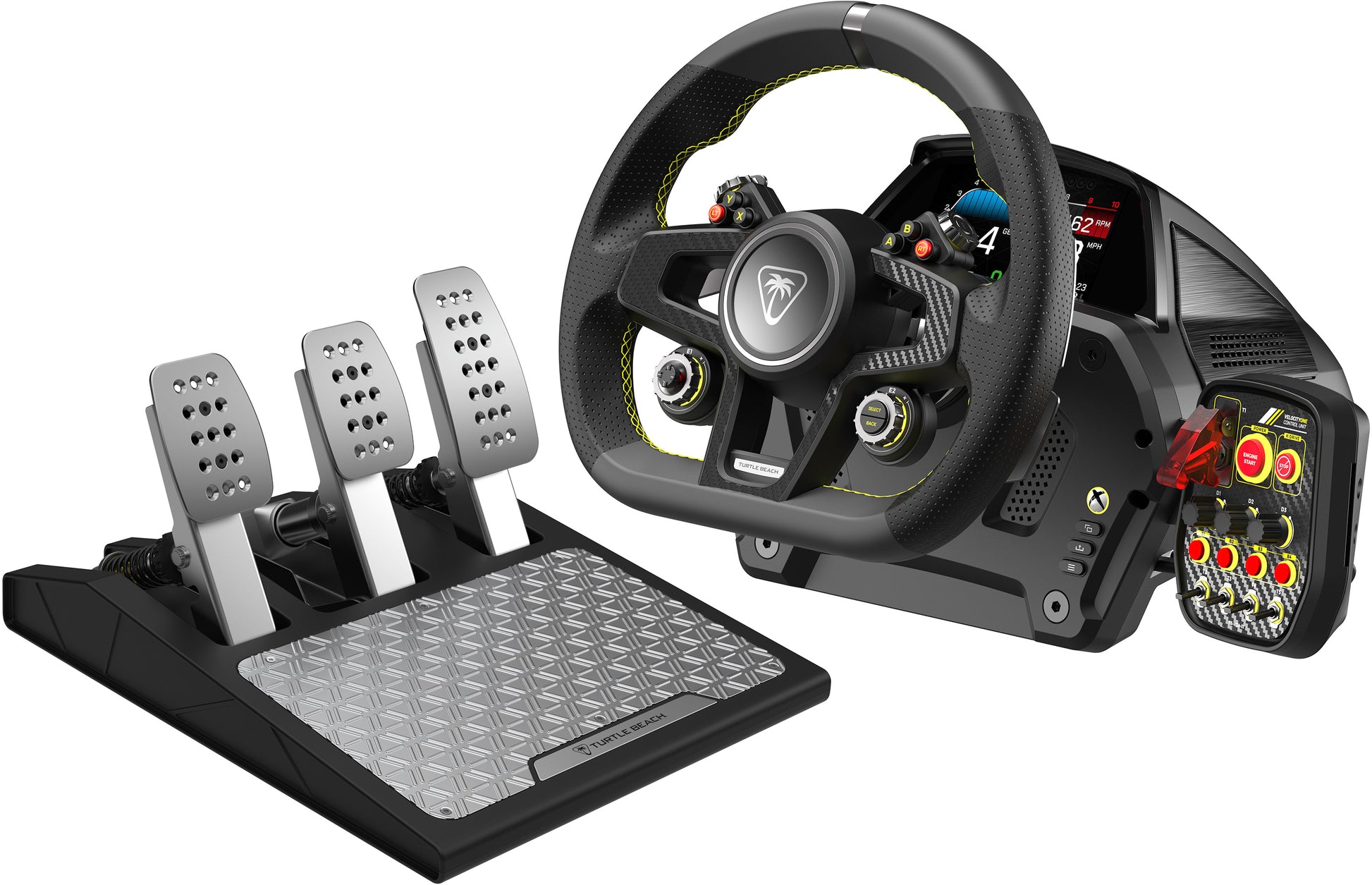 Turtle Beach VelocityOne Race – Lenkrad + Pedale – USB (kabelgebunden), Kraftrückkopplung, für Xbox & PC