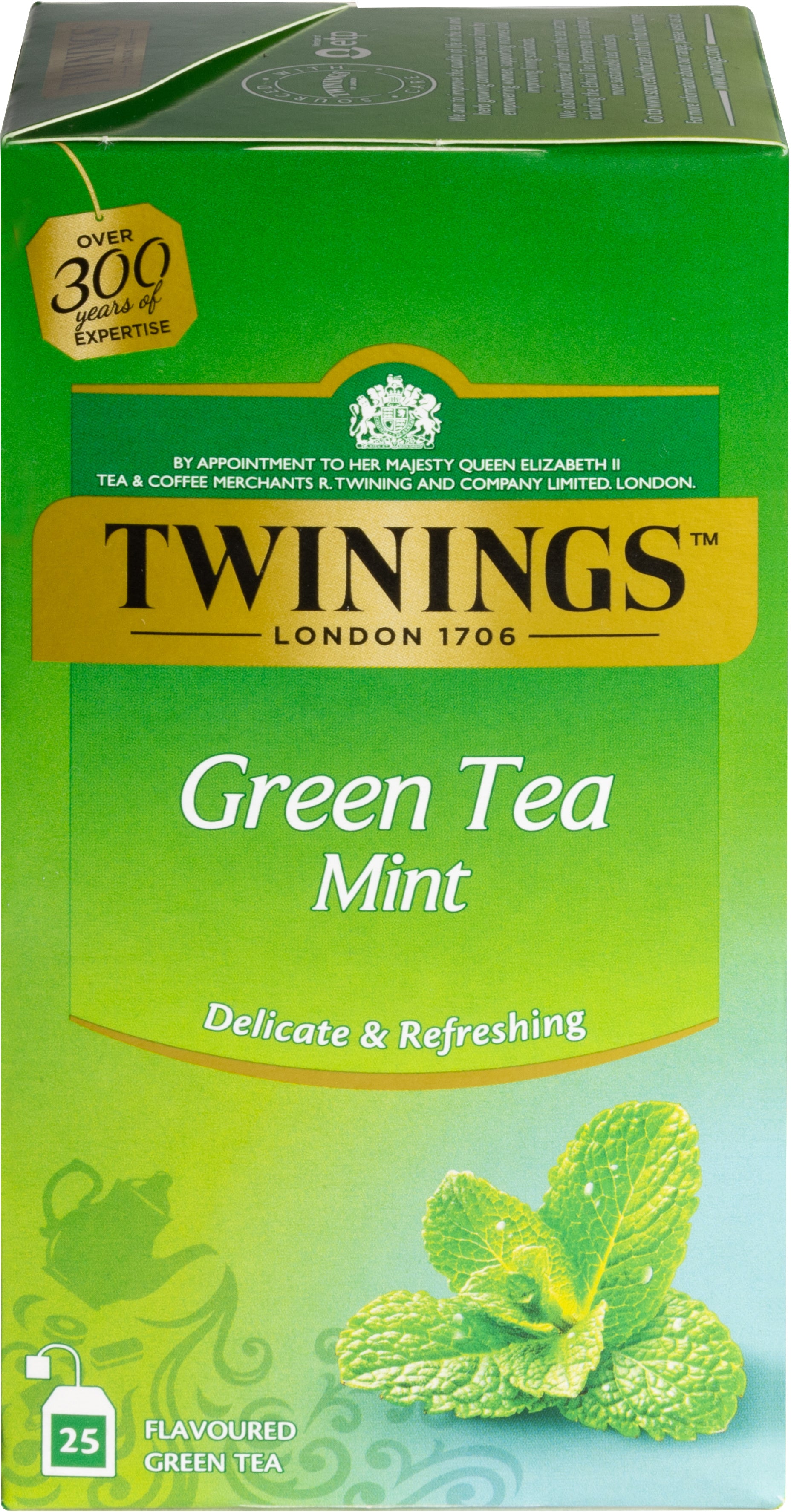 TWININGS Grüntee Minze – Teebeutel 25 Beutel