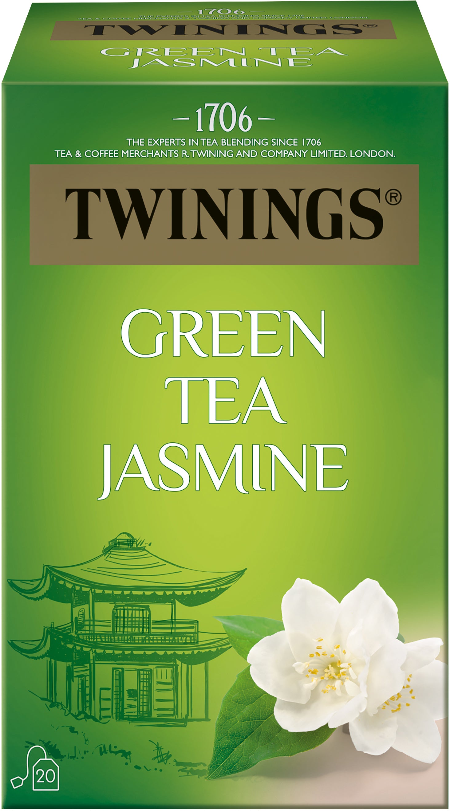 Twinings – Grüntee Jasmin – Teebeutel 20 Beutel