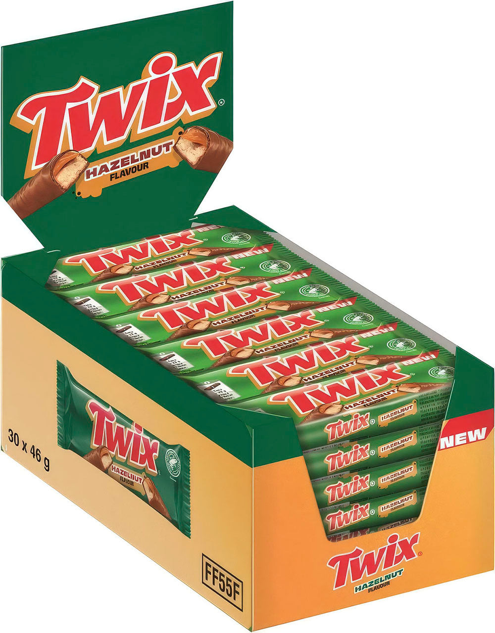 Twix Schokoriegel – Haselnuss – 30 × 46 g