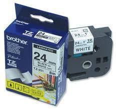 Brother Schriftband – 24 mm × 8 m, weiss, schwarz, TZe – TZE-251, 1 Stück