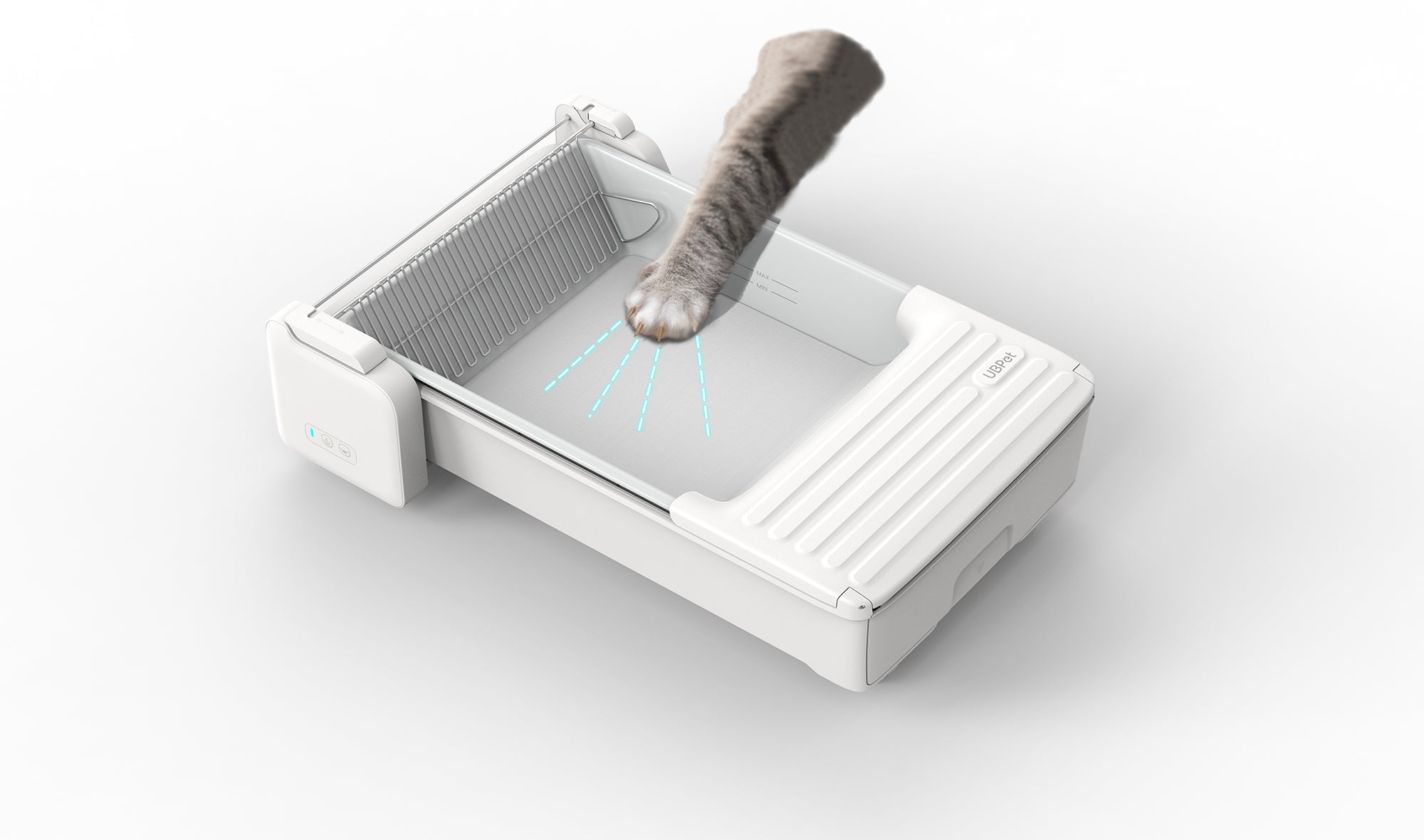 Ubpet Selbstreinigende Katzentoilette C31 – 75,5 × 57 × 24,5 cm, 5,4 l, Polypropylen, für Katzen 1–11 kg