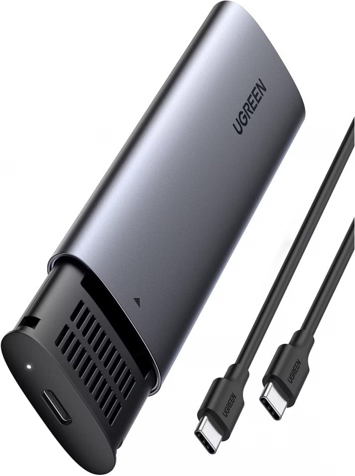 Ugreen 10902 – 1-Bay SSD-Gehäuse (M.2 NVMe) – USB-C 10 Gbit/s, für M.2 2230–2280, NVMe (M-Key/M+B-Key)