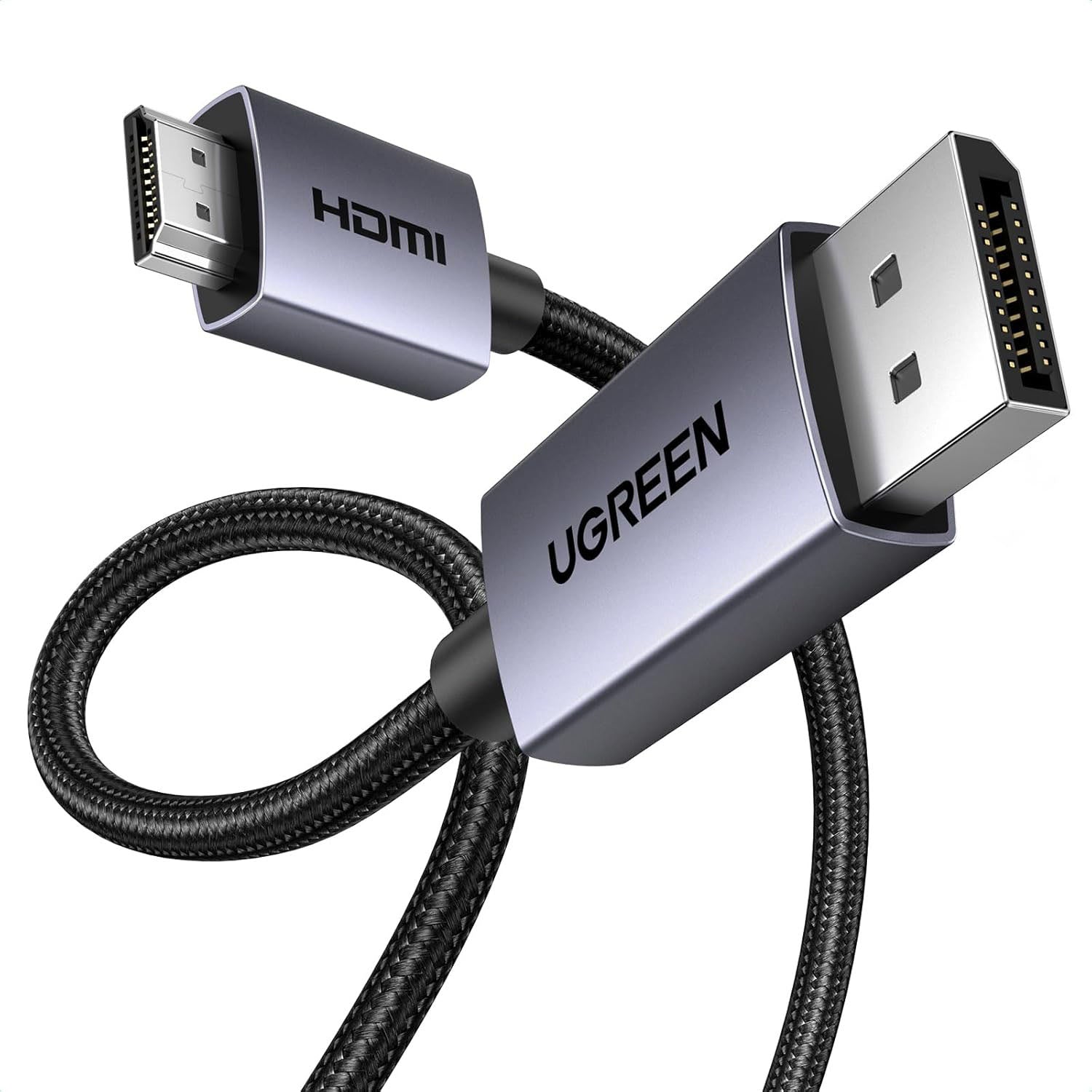 Ugreen DisplayPort-auf-HDMI-Kabel 4K 60 Hz – 1 m – für DisplayPort-Geräte und HDMI-Displays