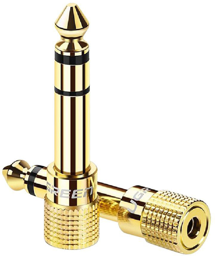 Ugreen 6,3 mm auf 3,5 mm Adapter – 6,3 mm Stecker zu 3,5 mm Buchse – vergoldete Stecker, Gold
