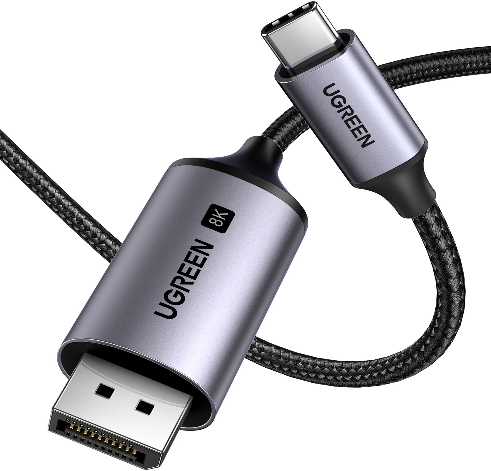 Ugreen USB-C auf DisplayPort Kabel DP 1.4 8K 60 Hz – 1 m – HDR, ARC – für Laptops, PCs und Monitore
