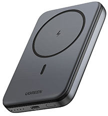 Ugreen Kabellose Powerbank 10'000 mAh – 20 W PD, Wireless 15 W, 1× USB-C, Spacegrau