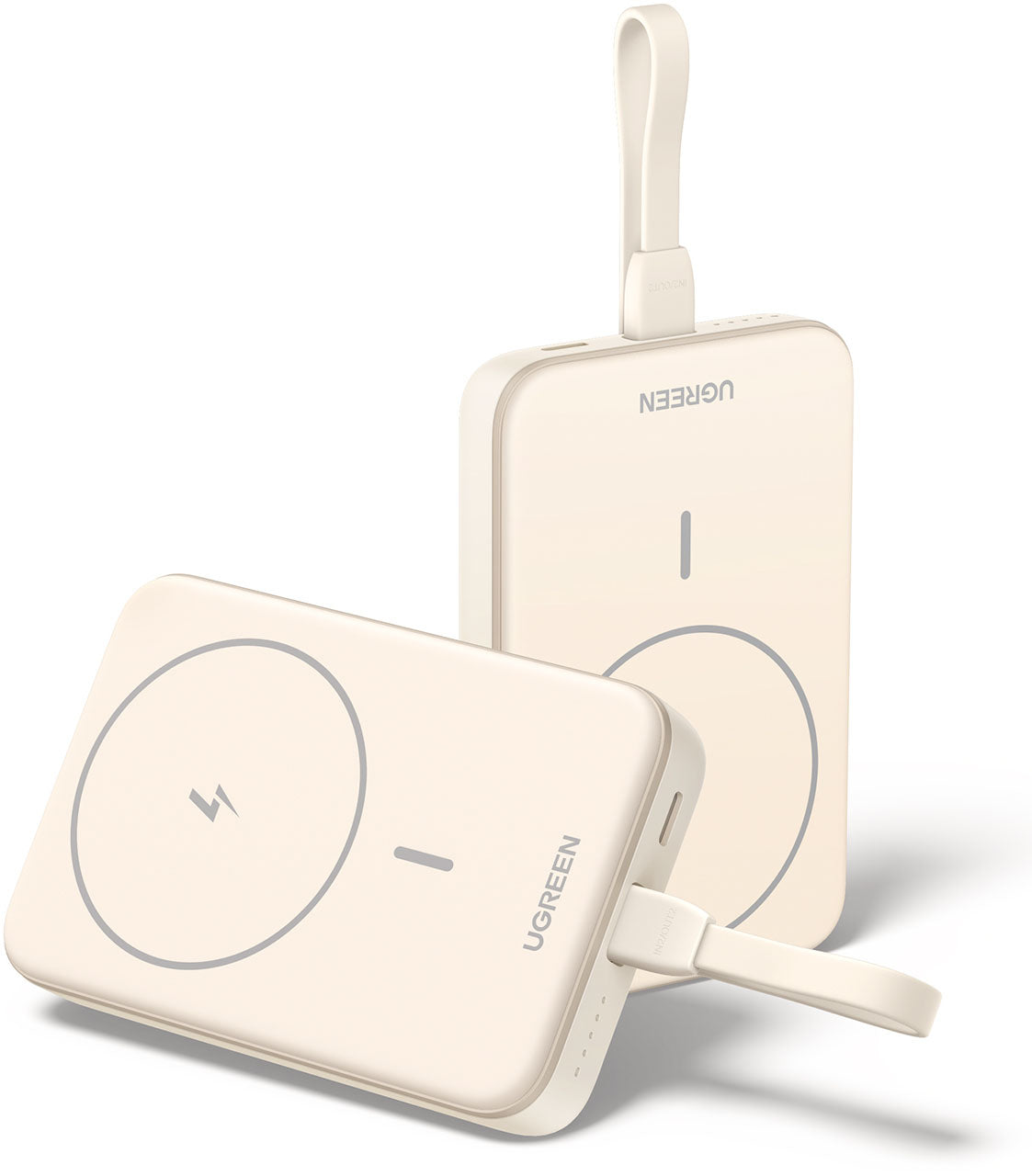 UGREEN MagSafe Powerbank 10'000 mAh – 20 W PD, 1× USB-C, beige