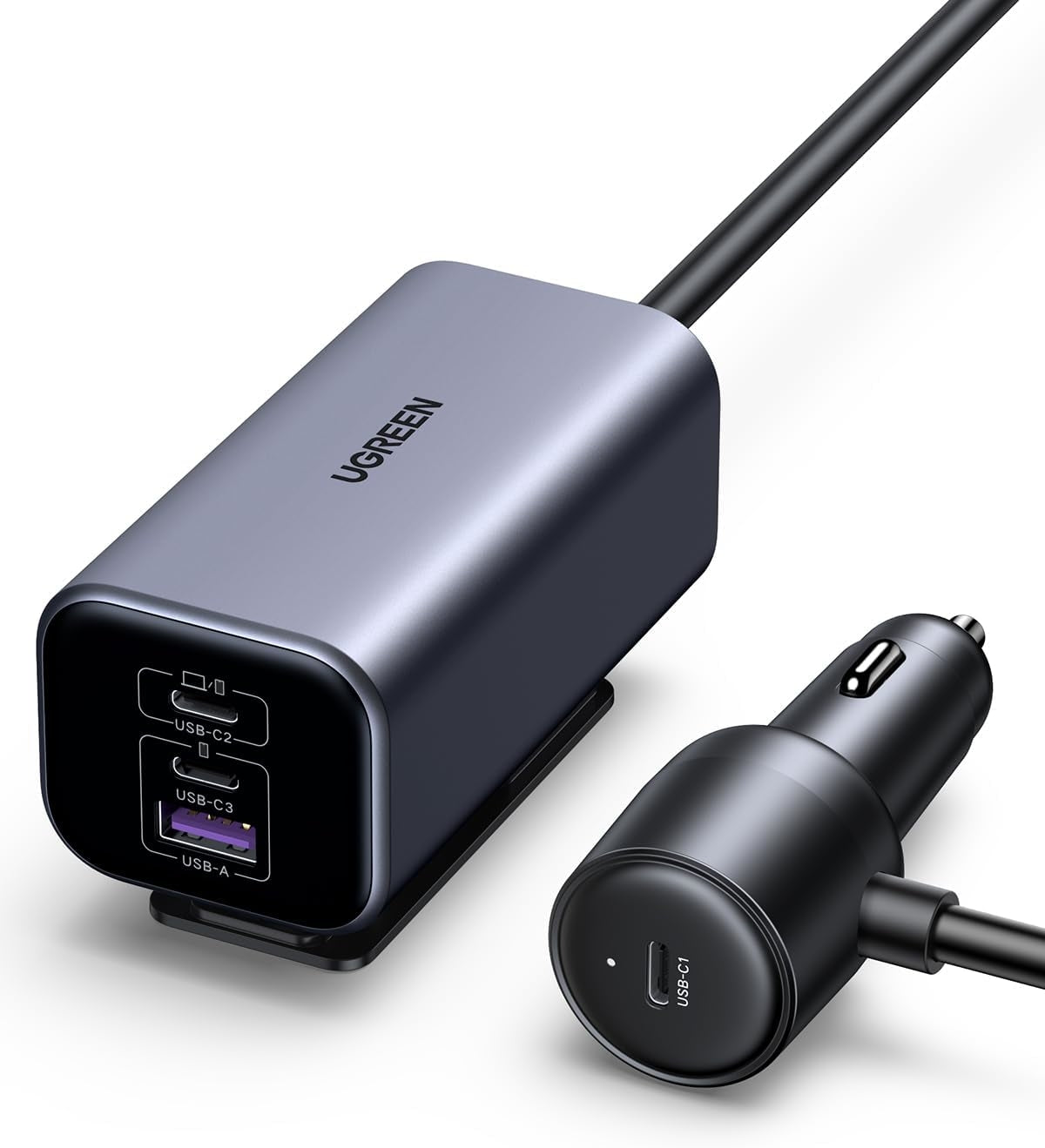 Ugreen 35571 Auto-Ladegerät 150 W – USB-C×2, USB-A×1 – PD 3.1, GaN – für 12–24 V Fahrzeuge
