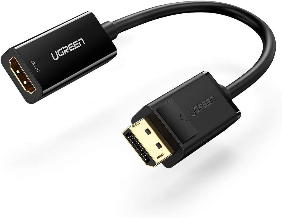 Ugreen 40363 Adapter DisplayPort zu HDMI – 4K (3840 × 2160), 0,25 m, HDMI 1.4 – Schwarz