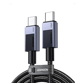 Ugreen USB-C auf USB-C Kabel – USB 2.0 (480 Mbit/s) – 2 m – PD 240 W – E-Marker – Grau
