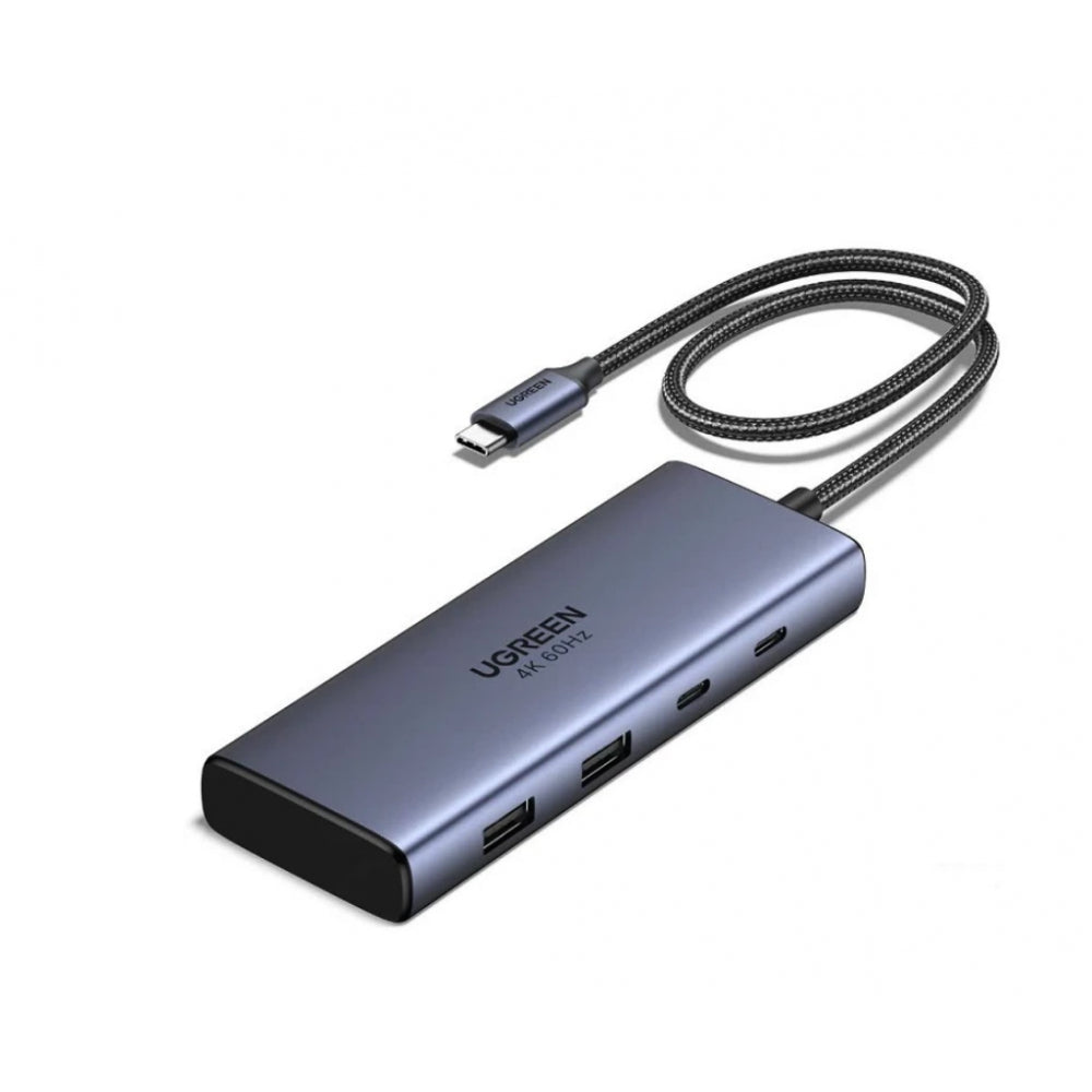 Ugreen CM498 USB-Hub – USB-C, 2× HDMI, 2× USB-A, 2× USB-C, 100 W PD, für Laptops/Tablets mit USB-C