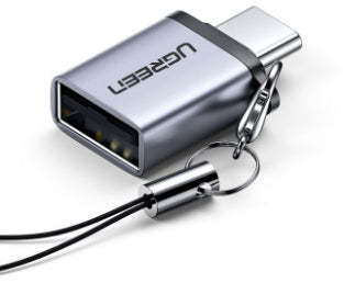 Ugreen USB-Adapter USB-C auf USB-A – USB 3.2 Gen 1 (5 Gbit/s) – Aluminium – Schwarz – für USB-C-Geräte