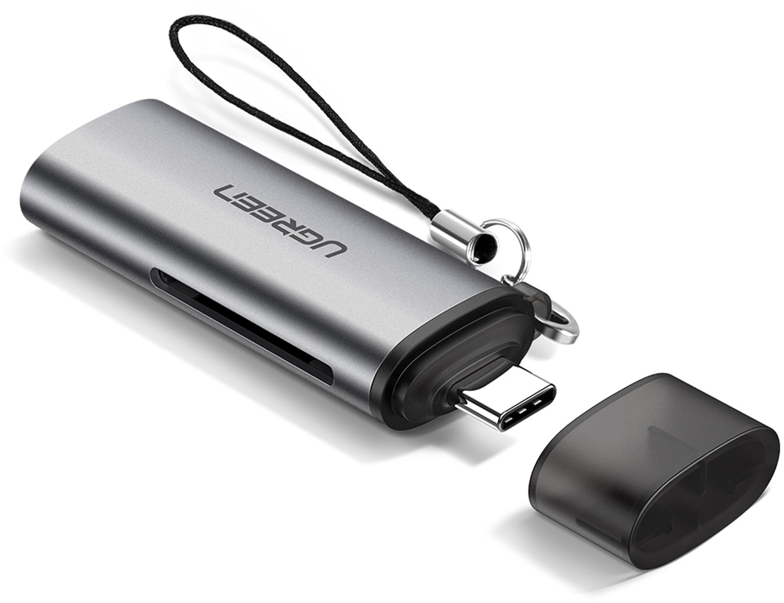 Ugreen USB-Kartenleser USB-C – SD/microSD – USB 3.2 Gen 1 (5 Gbit/s) – Grau – für Mac, Windows, Android