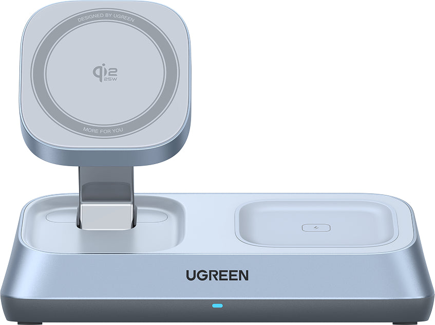 Ugreen Magnetisches Ladegerät 3-in-1 55677 Kabelloses Ladegerät 25 W – MagSafe (MPP), Qi – für iPhone 16 und neuere