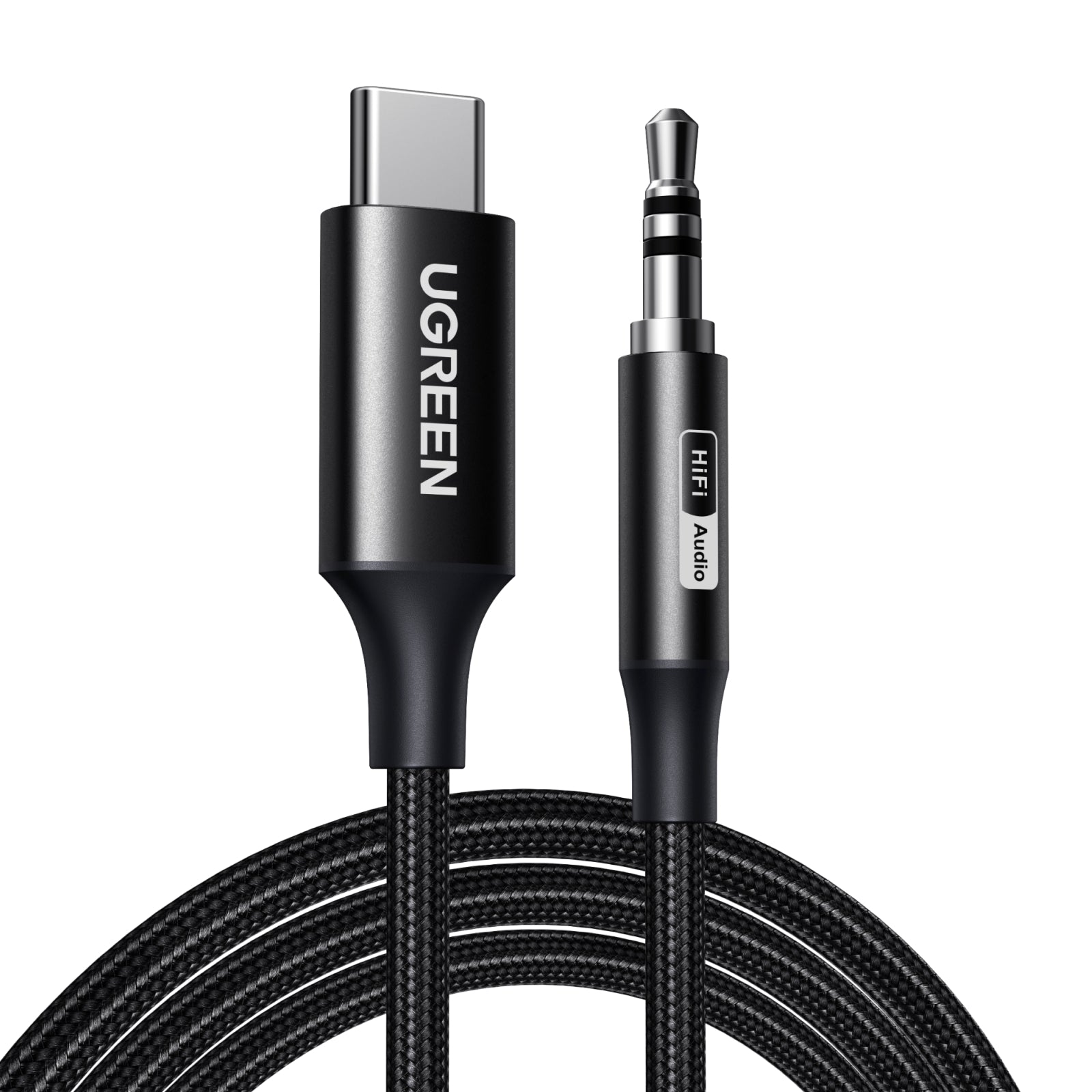 Ugreen USB-C-auf-3,5-mm-Adapter – USB-C-Stecker zu 3,5-mm-Klinkenbuchse – 1 m, integrierter DAC
