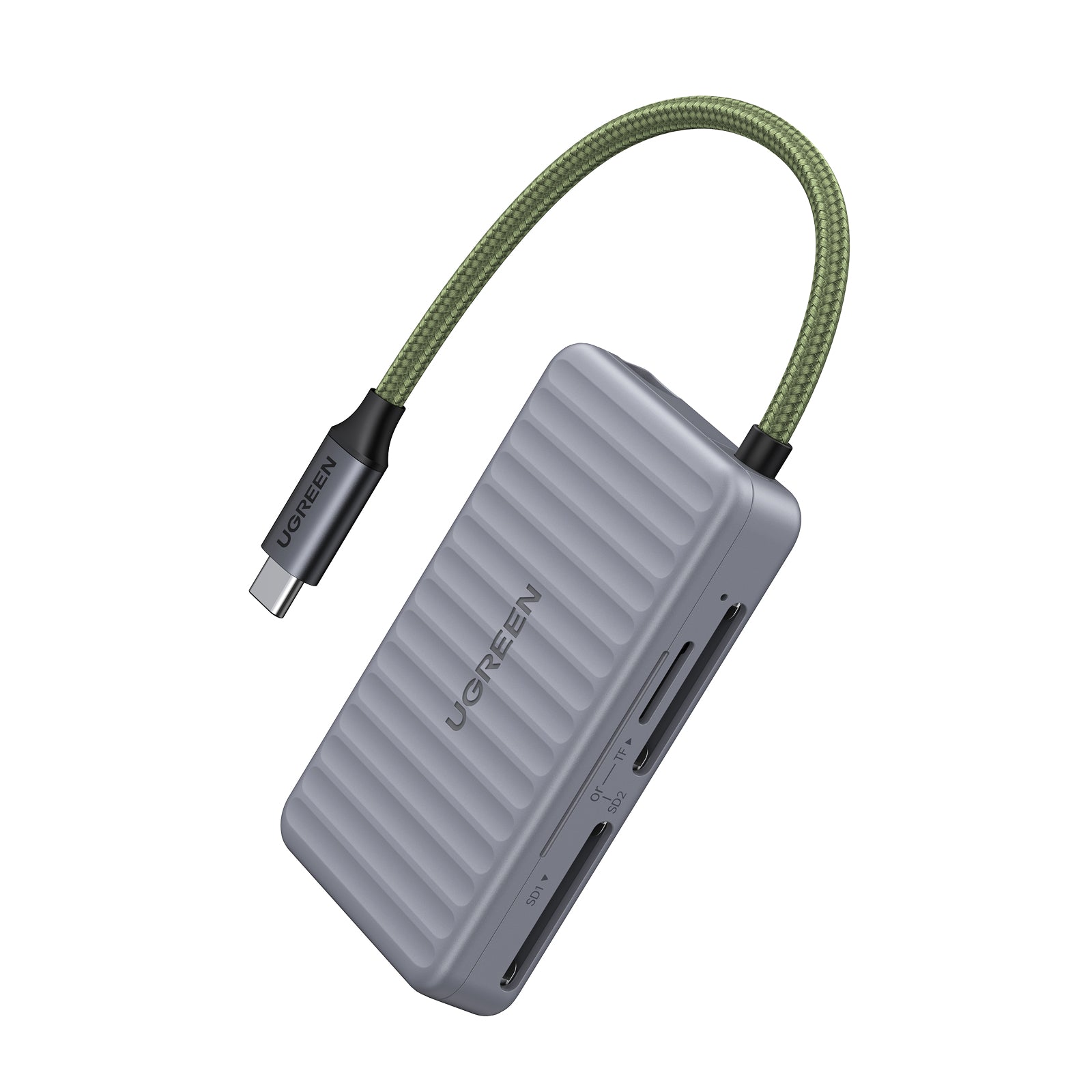 UGREEN – USB-Kartenleser USB-C – SD/microSD – USB 3.2 Gen 1 (5 Gbit/s) – Grau – für iPhone 16/15