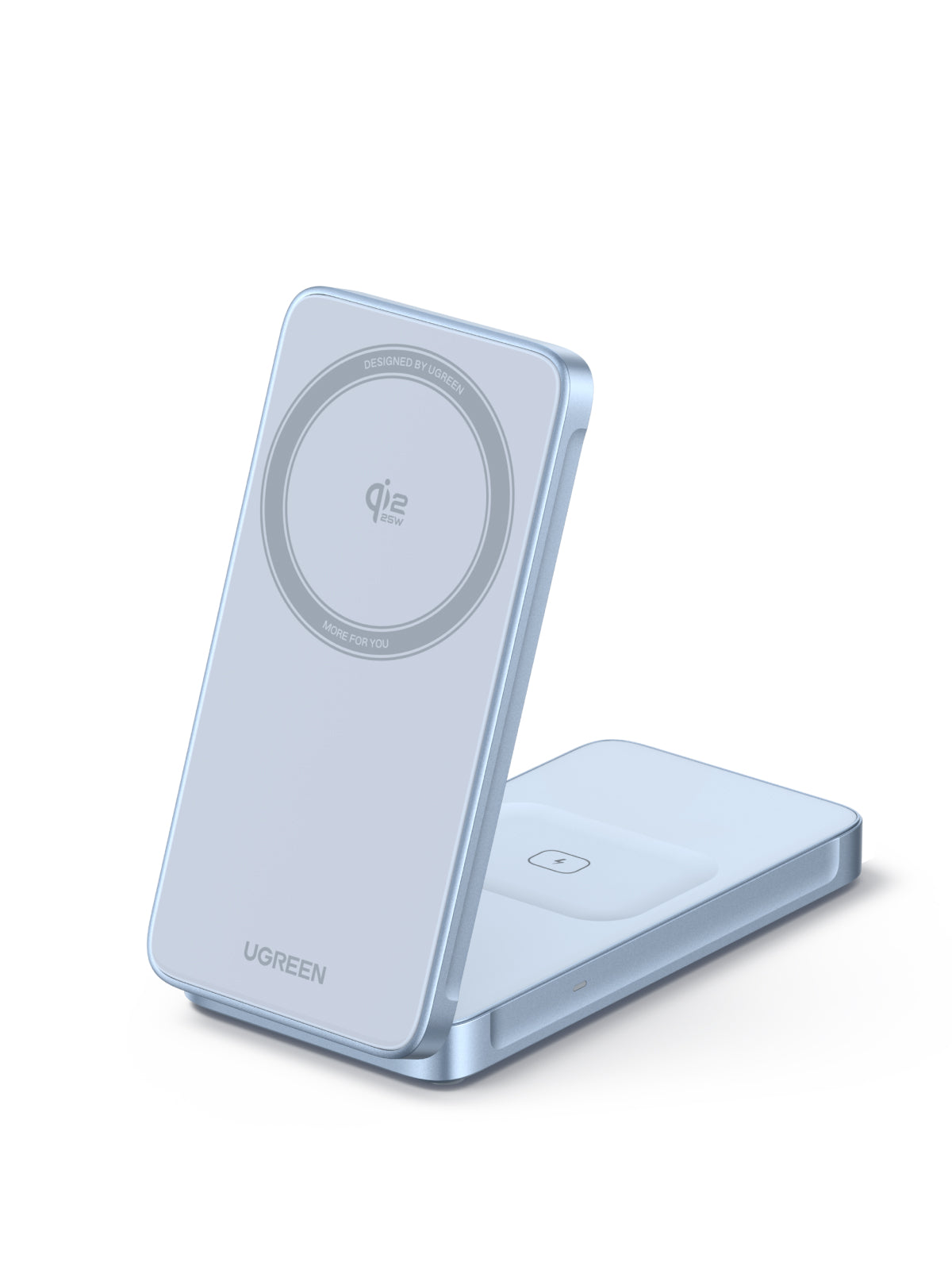 Ugreen 55963 Kabelloses Ladegerät 30 W – 2-in-1, Qi 2.2, MPP – faltbar – für iPhone 12–16