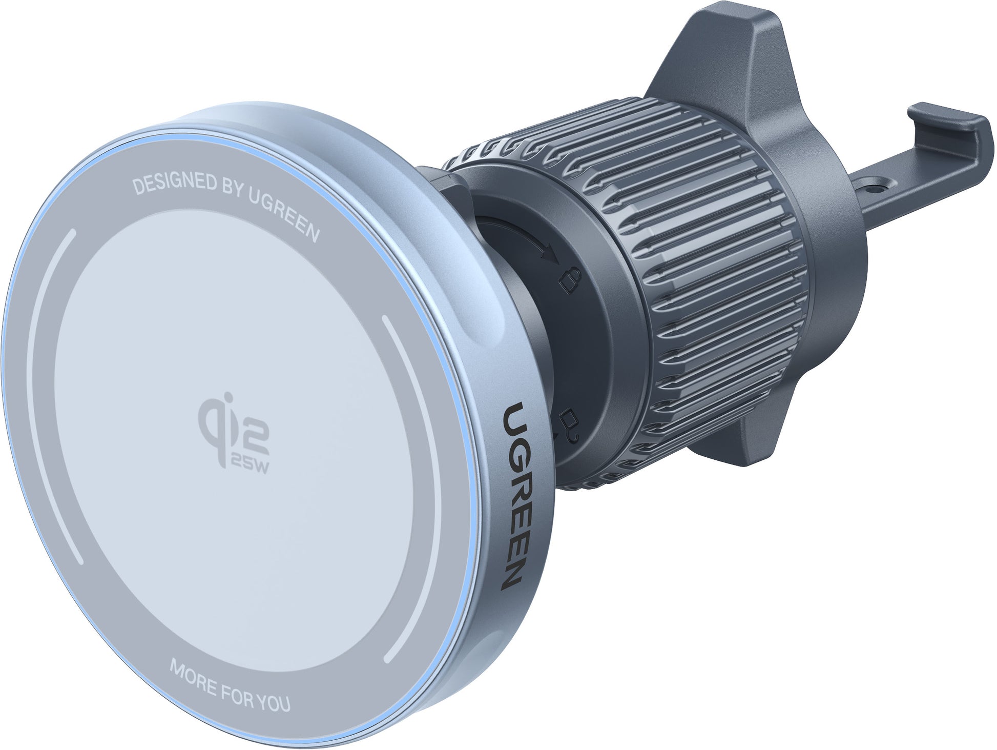 UGREEN Magnetisches Auto-Ladegerät 55967 – Auto-Halterung – Qi2 25 W, Lüftungsschlitz – für iPhone (MagSafe)