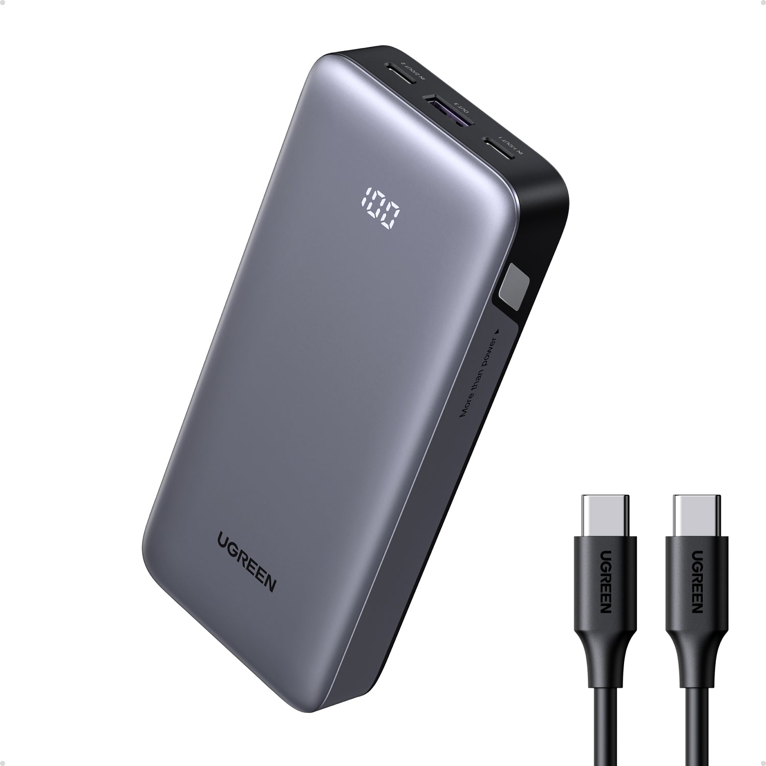 Ugreen PB532 Powerbank 20'000 mAh – 30 W PD, grau
