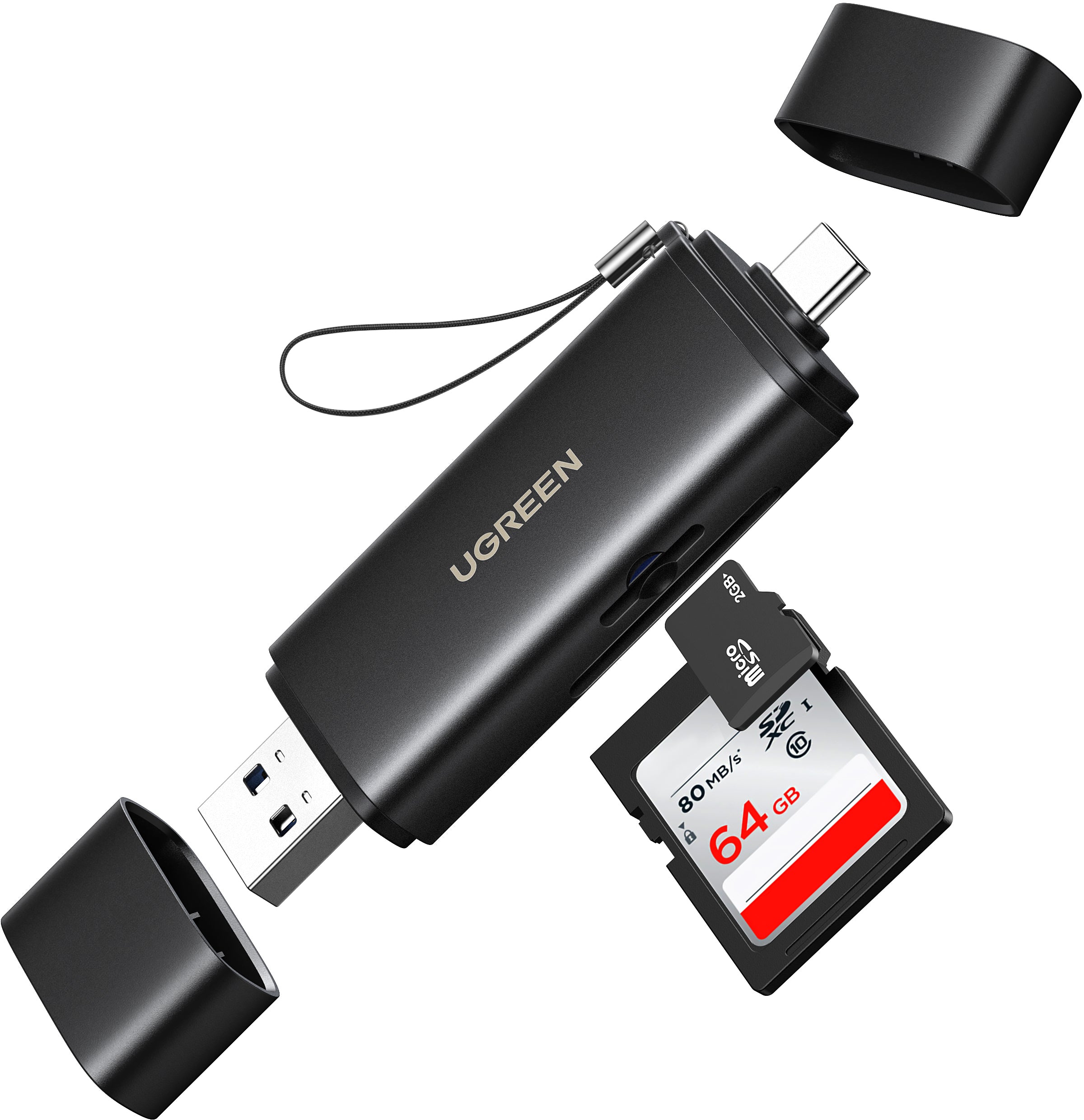 Ugreen USB-Kartenleser USB-C/USB-A – SD/microSD – USB 3.2 Gen 1 (5 Gbit/s) – für iPhone, MacBook und mehr