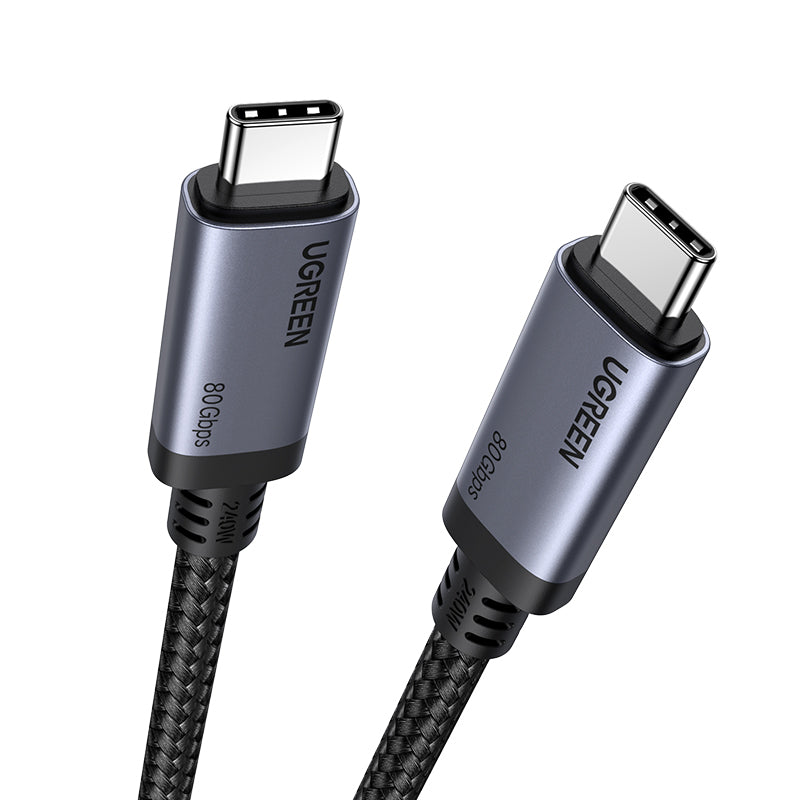 Ugreen USB-C-auf-USB-C-Kabel – USB4 80 Gbit/s – PD 240 W – 16K/60 – Geflochten – für MacBook, iPhone und mehr