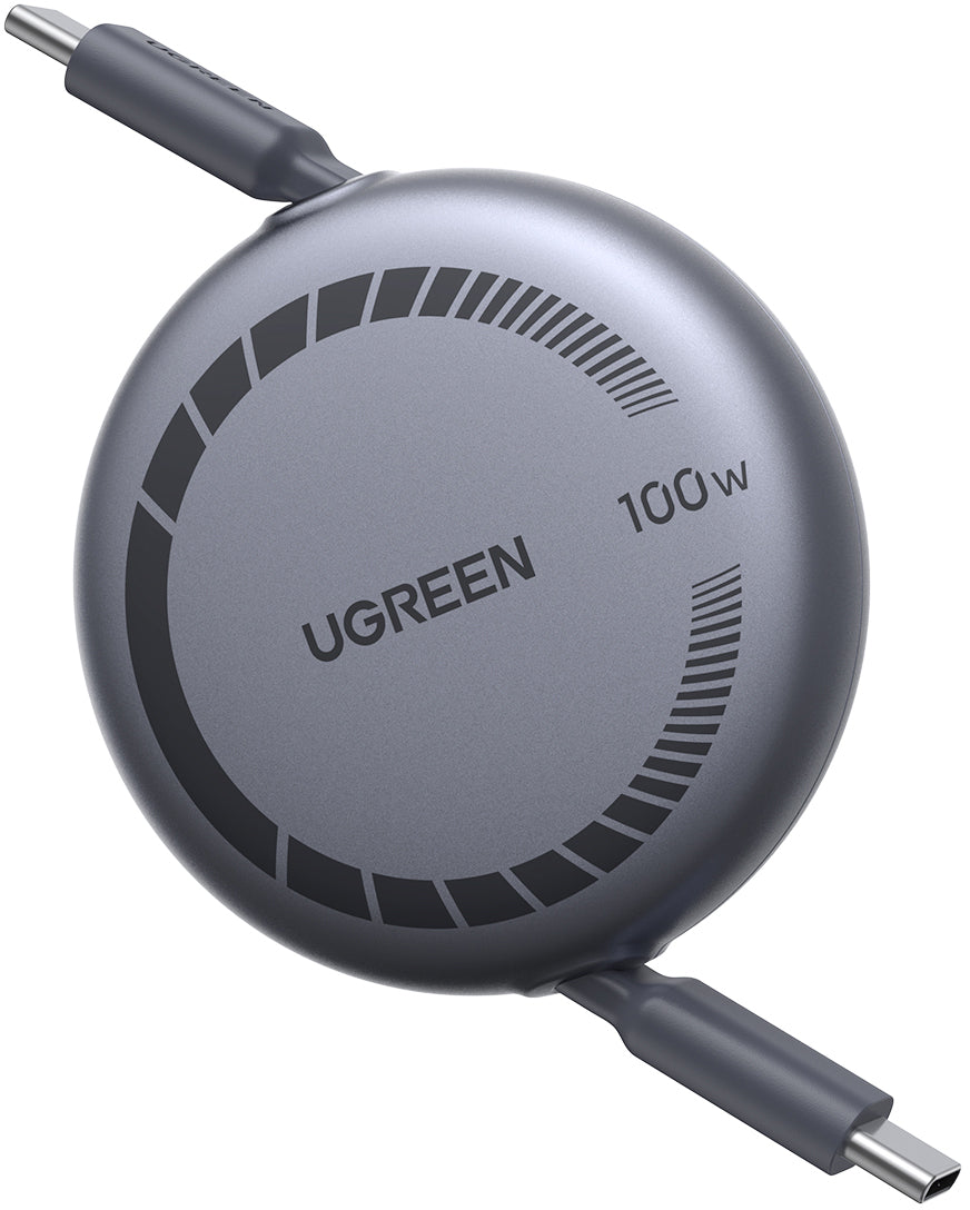 Ugreen USB-C auf USB-C Kabel – 1 m – PD 100 W – Einziehbar, E-Marker – für Laptops, Tablets, Smartphones
