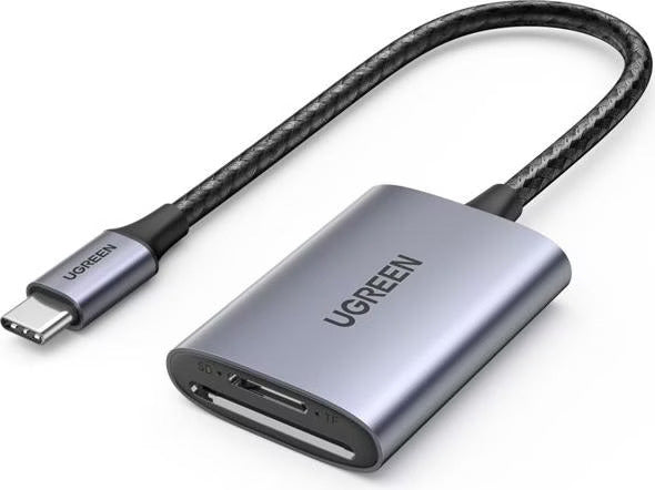Ugreen USB-Kartenleser USB-C – SD/microSD – 100 Mbit/s – Metallisch, Schwarz
