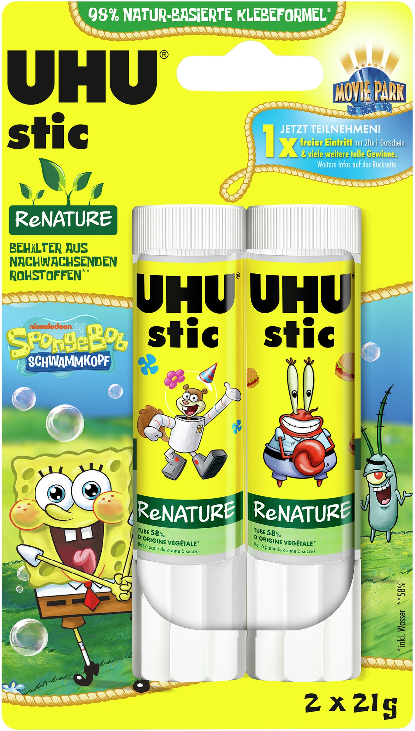 UHU ReNature Klebestift Spongebob