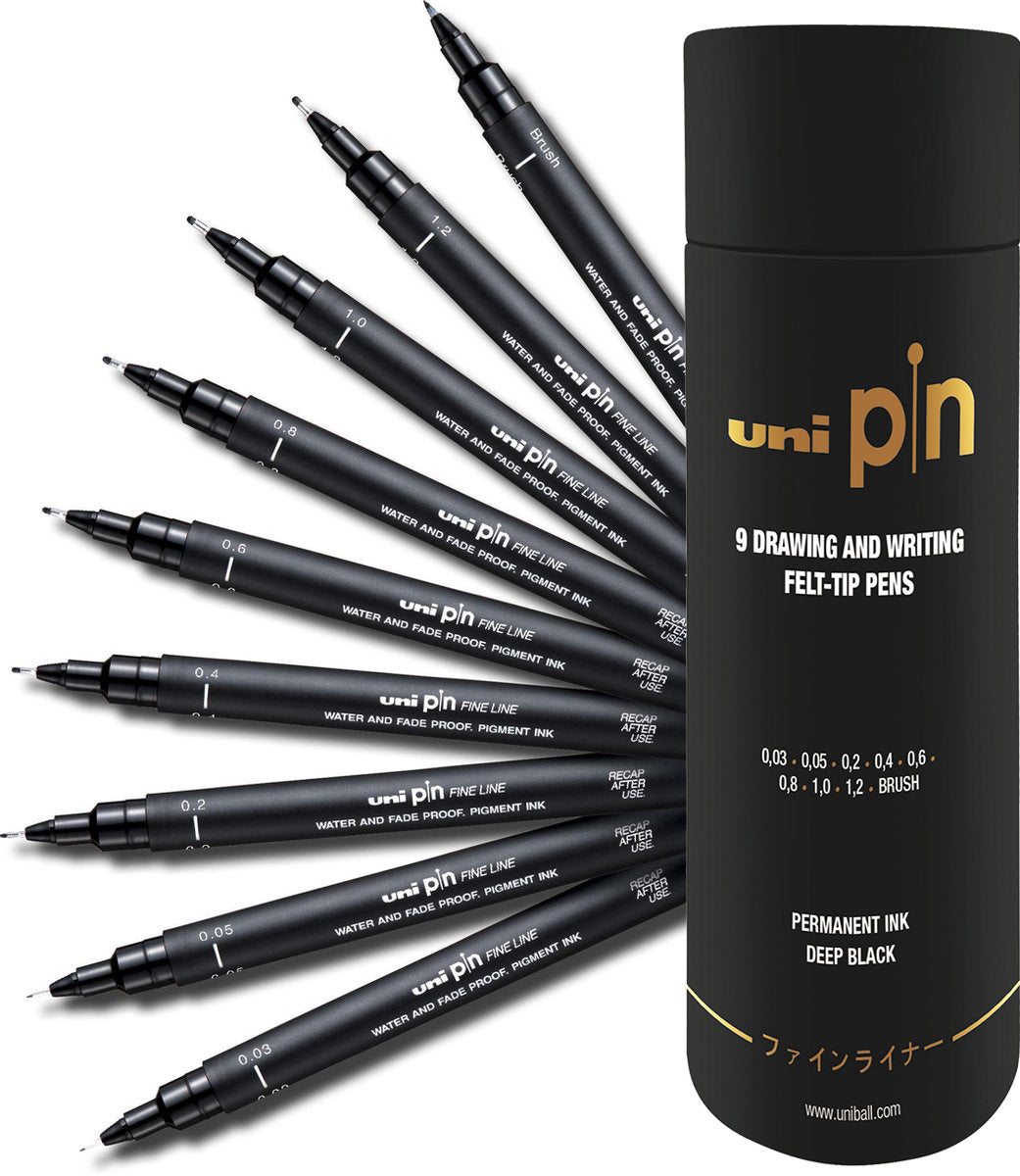 Uni-Ball PIN2009P Fineliner – schwarz