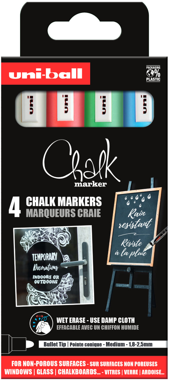 Uni-Ball PWE-5M Kreidemarker – Rund 1,8–2,5 mm – für Glas/Tafel/Spiegel