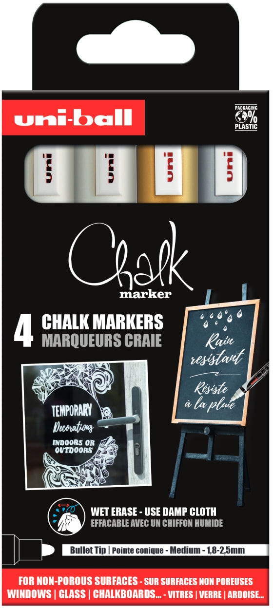 Uni-Ball PWE-5M Kreidemarker – Rund 1,8–2,5 mm – für Glas/Tafel/Spiegel