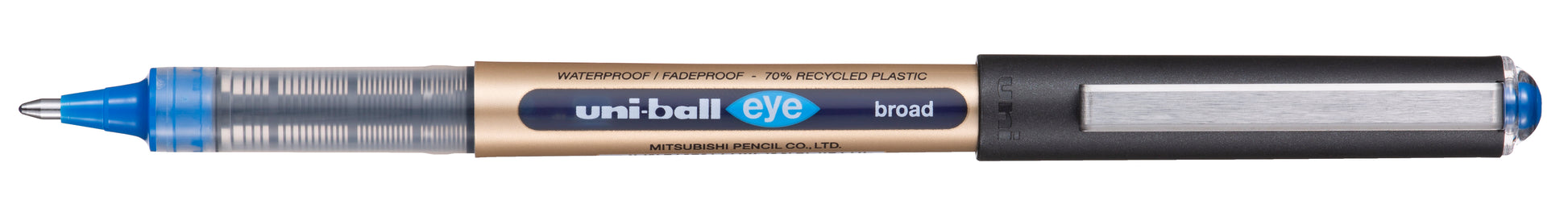Uni-Ball Eye Broad – Tintenroller, 1 mm, blau, dokumentenecht, wasserfest, Kunststoff