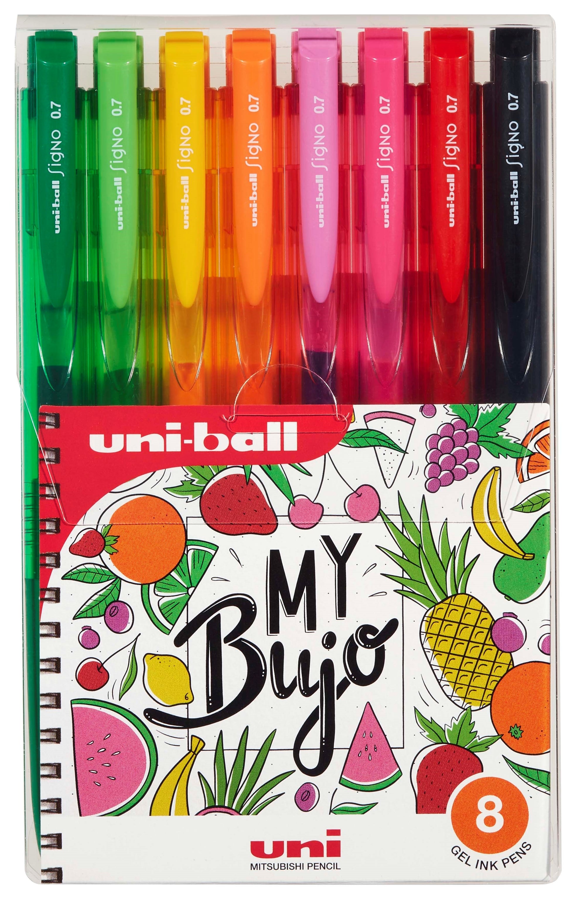 Uni-Ball Signo RT1 Gelschreiber – 8 Farben, Spitze 0,4 mm, wasserfest