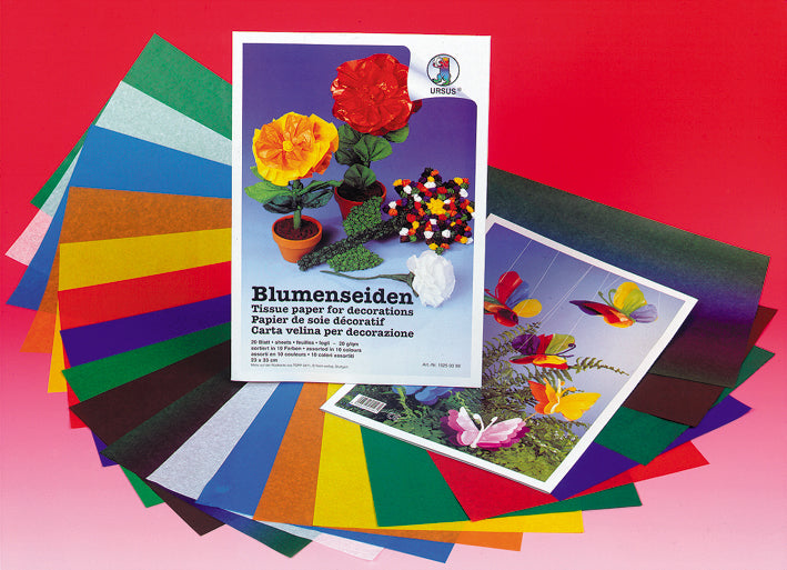 Ursus Seidenpapier – 23 × 33,6 cm, sortiert, 20 g/m²