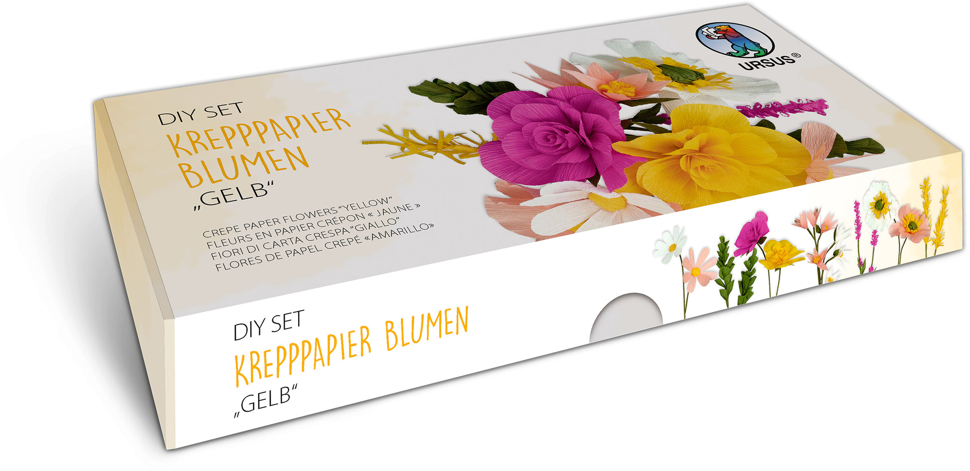 Ursus Bastelset Krepppapier – Blumen – Gelb