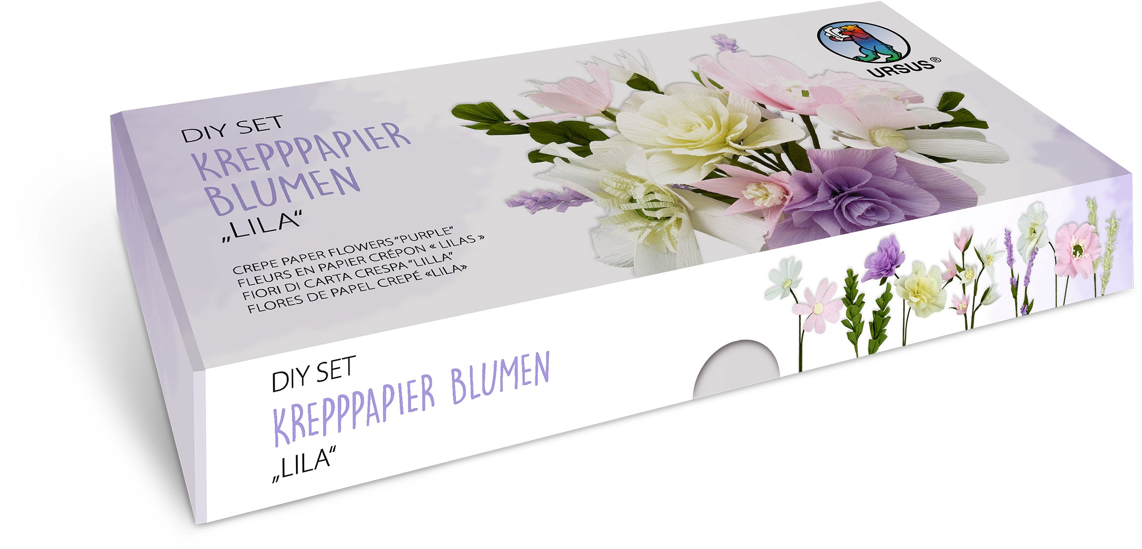 Ursus Bastelset Krepppapier-Set Blumen – lila – 27030002F
