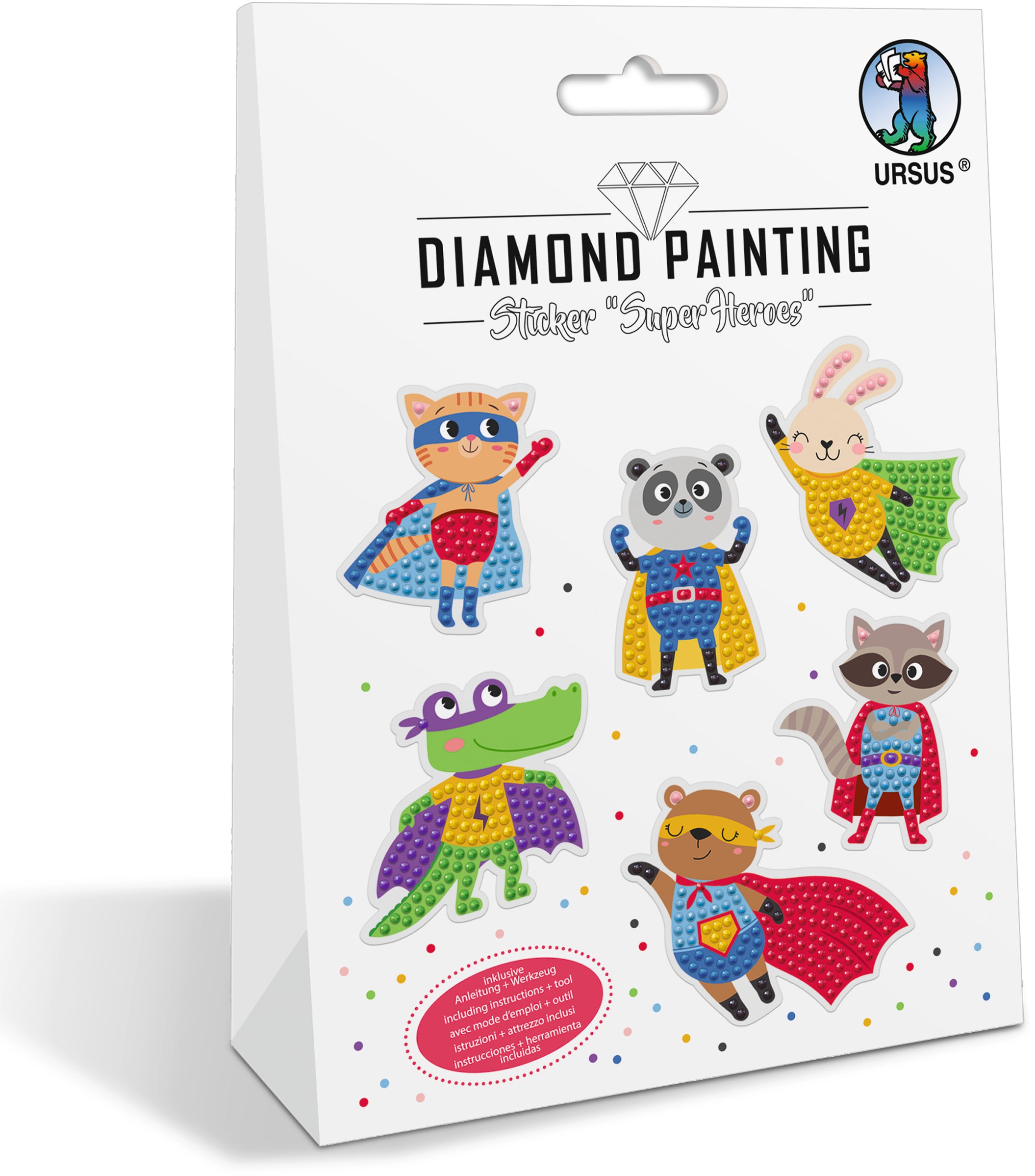 Ursus Diamond Sticker – Diamond-Painting-Set – Super Heroes – 6 Sticker – 43490001