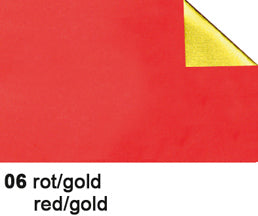 Ursus Bastelfolie Aluminium – 50 × 80 cm, rot/gold