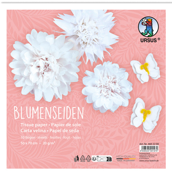 Ursus Seidenpapier – 50 × 70 cm, weiss – 10 Blatt