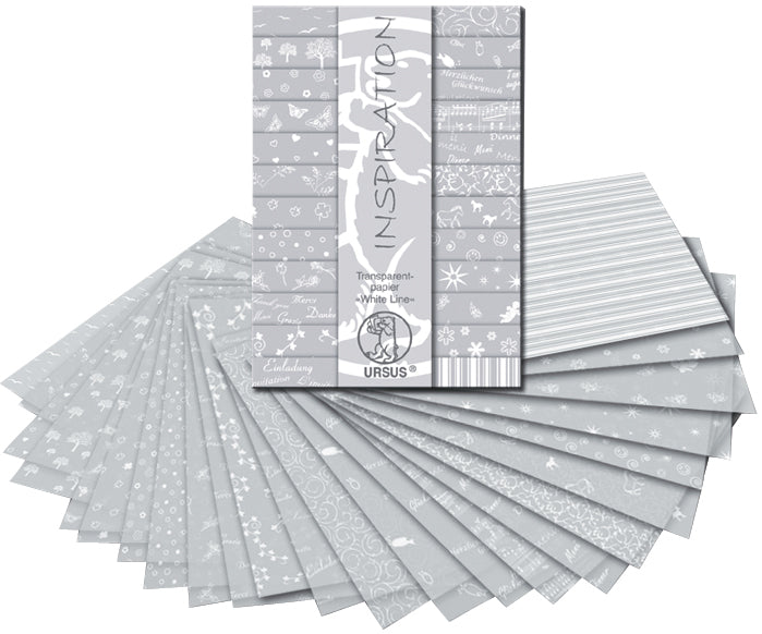 Ursus Transparentpapier Block White Line – A4, 24 Blatt