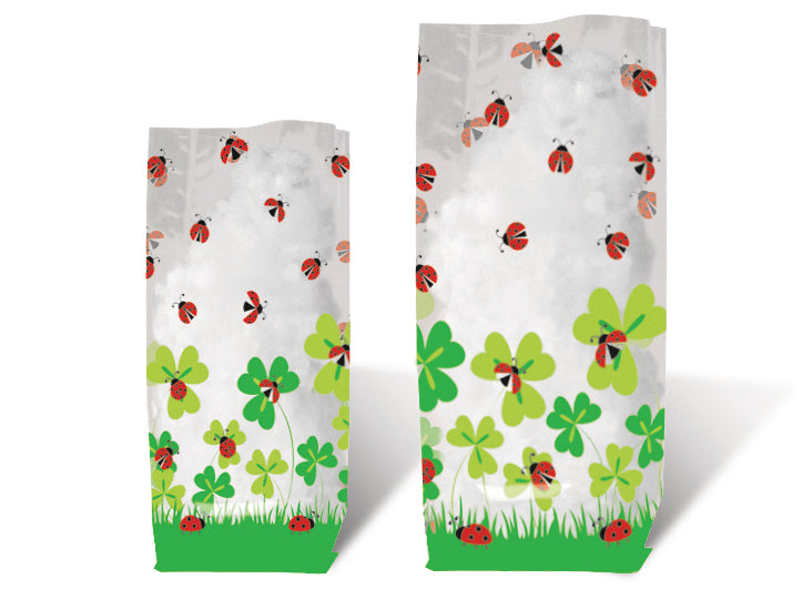 Ursus Cellophantüten Marienkäfer, transparent – 122 × 202 mm