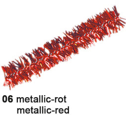 Ursus Pfeifenputzer, Chenilledraht, Rot, Metallic, Ø 9 mm × 50 cm, 10 Stk.